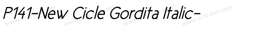 P141-New Cicle Gordita Italic字体转换